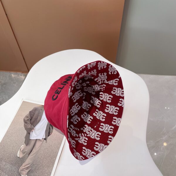 Celine Bucket Hat Red Celine Hat