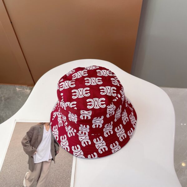 Celine Bucket Hat Red Celine Hat