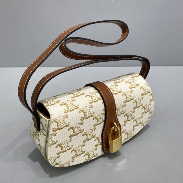1:1 Replica Celine Casual Style Bridal Logo White / Brown For Women 7in/18cm 10I592DQ2.01TA