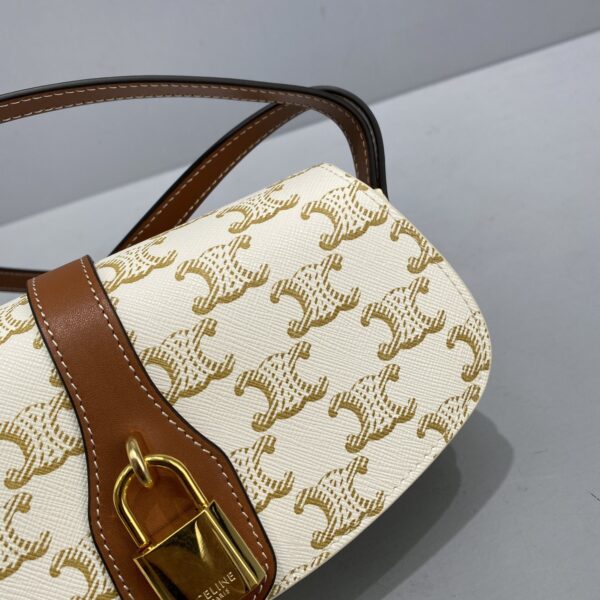 1:1 Replica Celine Casual Style Bridal Logo White / Brown For Women 7in/18cm 10I592DQ2.01TA