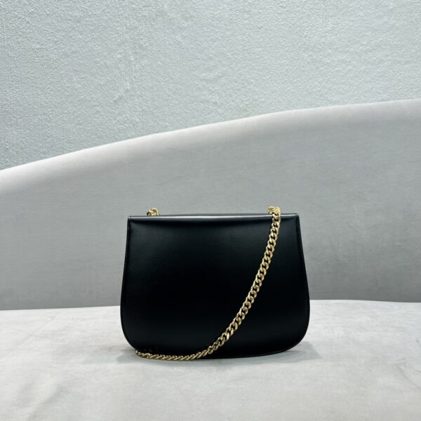 1:1 Replica Celine Chain Besace Triomphe Black For Women 10in/24.5cm 199273BF4.38NO