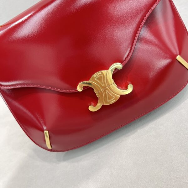 1:1 Replica Celine Chain Besace Triomphe Carmin For Women 10in/24.5cm 199273BF4.27CA
