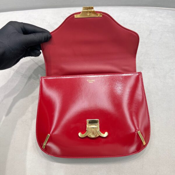 1:1 Replica Celine Chain Besace Triomphe Carmin For Women 10in/24.5cm 199273BF4.27CA