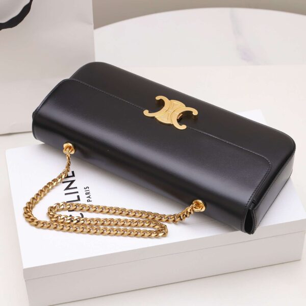 1:1 Replica Celine Chain Shoulder Bag Black For Women 13in/33cm