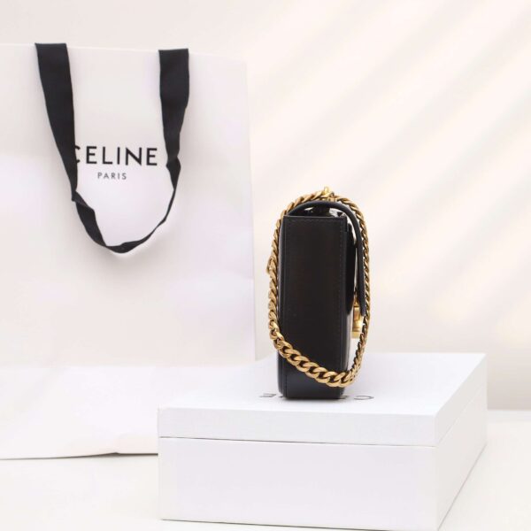 1:1 Replica Celine Chain Shoulder Bag Black For Women 13in/33cm