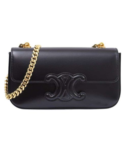 1:1 Replica Celine Chain Shoulder Bag Black/Brown For Women 8in/20.5cm