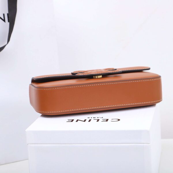 1:1 Replica Celine Chain Shoulder Bag Black/Brown For Women 8in/20.5cm
