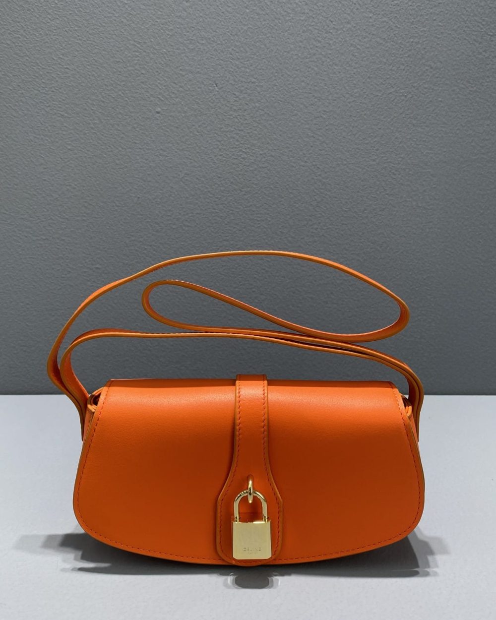 1:1 Replica Celine Clutch On Strap Orange For Women 7in/18cm