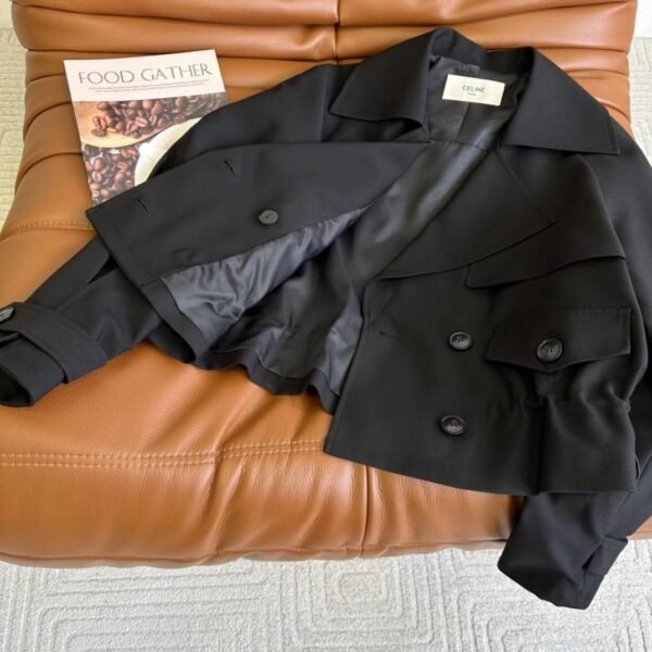 Celine Double Short Jacket Black For Women