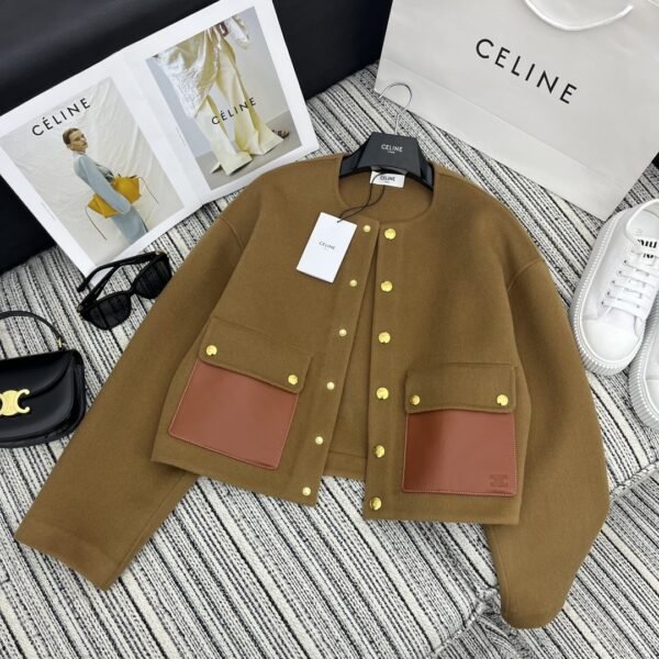 Celine Duffle Jacket Brown For Women