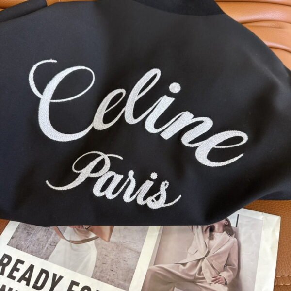 Celine Glam Sequin Bomber Jacket Black For Women