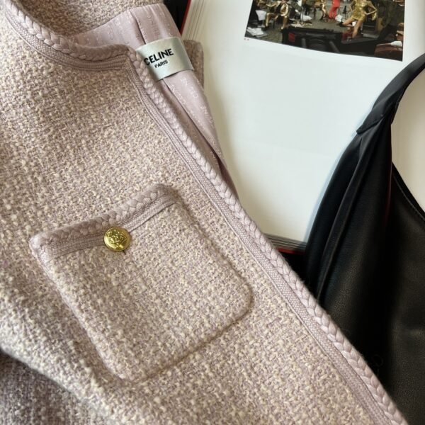 Celine Grace Tweed Jacket Pink For Women