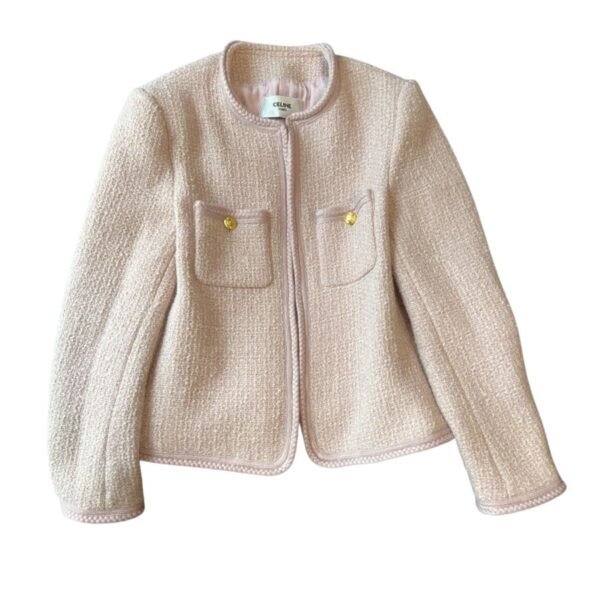 Celine Grace Tweed Jacket Pink For Women