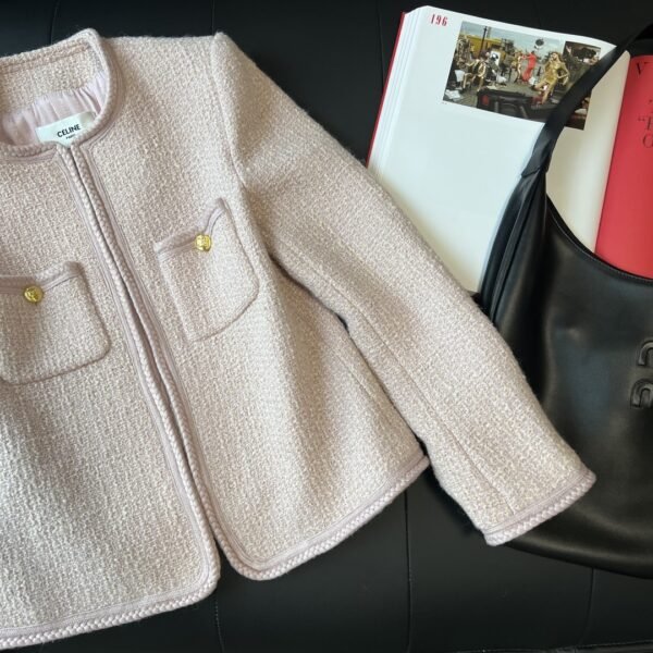 Celine Grace Tweed Jacket Pink For Women