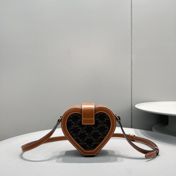 1:1 Replica Celine Heart Tambour In Triomphe Canvas Tan For Women 6in/15cm 198212BZJ.04LU