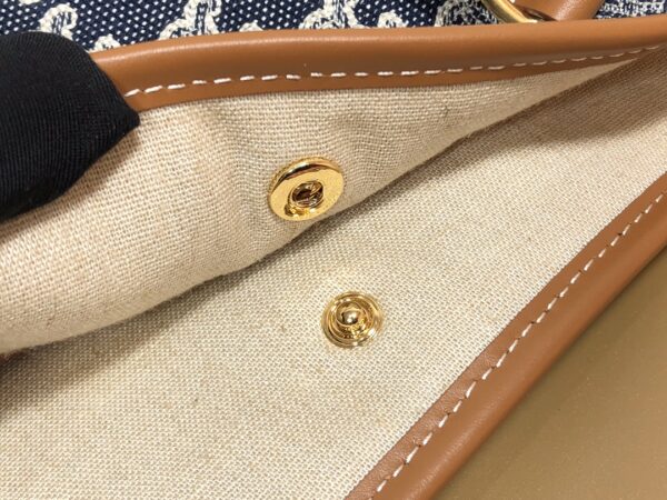 1:1 Replica Celine Horizontal Cabas In Textile With Triomphe Embroidery Denim For Women 17in/43cm