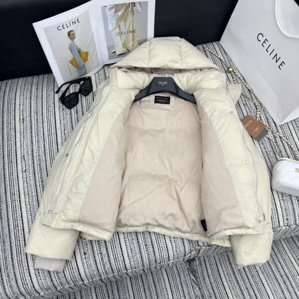 Celine Meandre Down Jacket White For Women