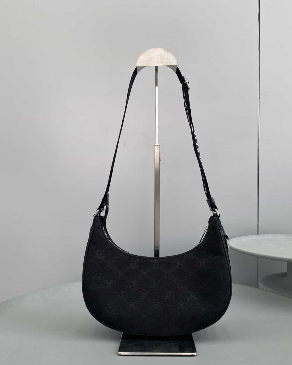 1:1 Replica Celine Medium Ava Bag With Celine Strap Black For Women 9in/23cm 196962DLM.38SI