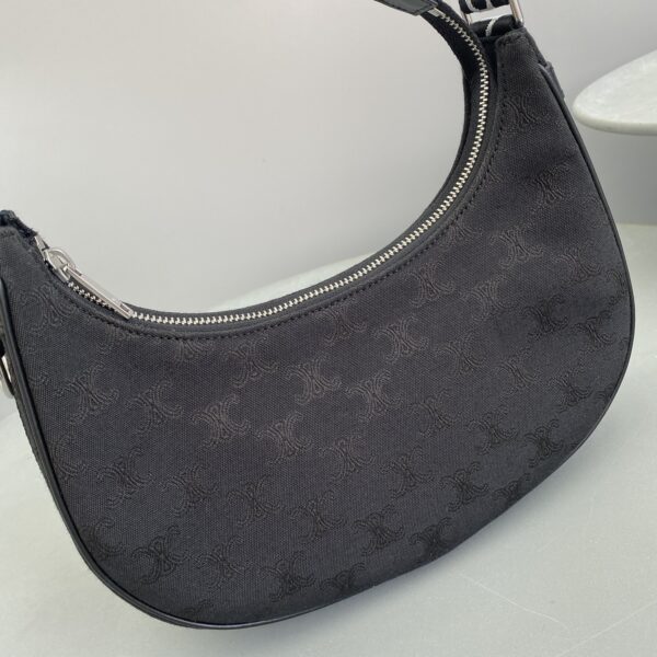 1:1 Replica Celine Medium Ava Bag With Celine Strap Black For Women 9in/23cm 196962DLM.38SI