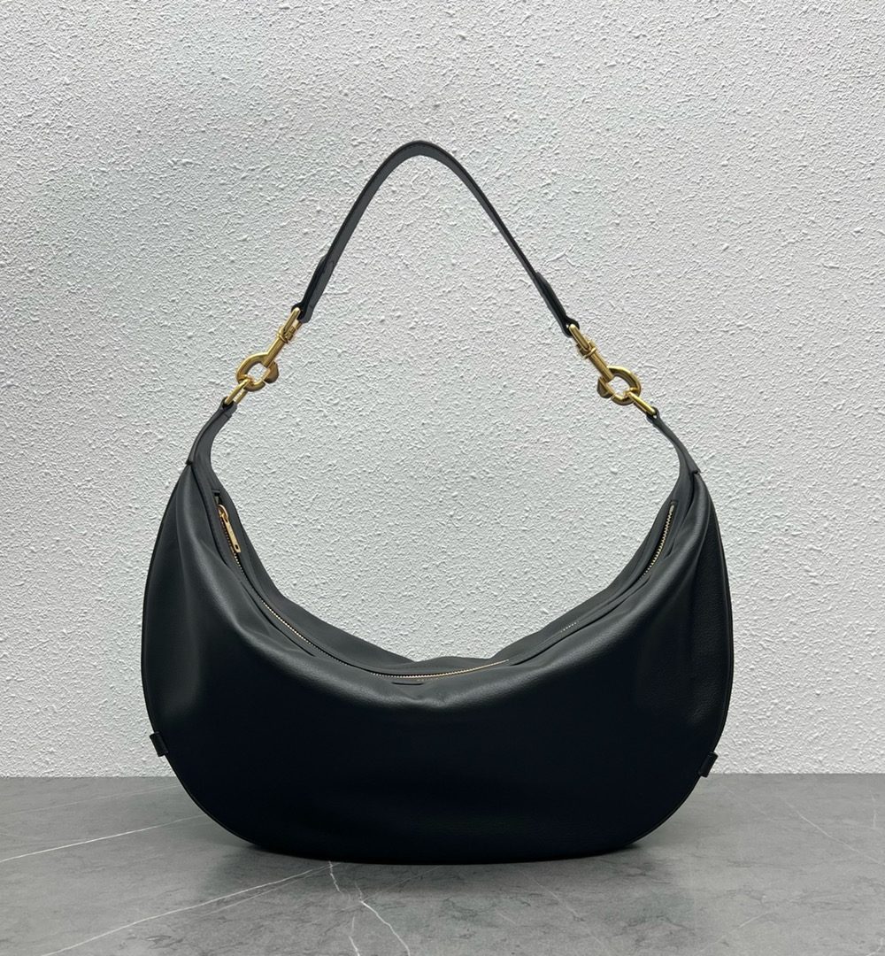 1:1 Replica Celine Medium Leandre Bag In Supple Black For Women 14in/35cm 197263DV7.38NO
