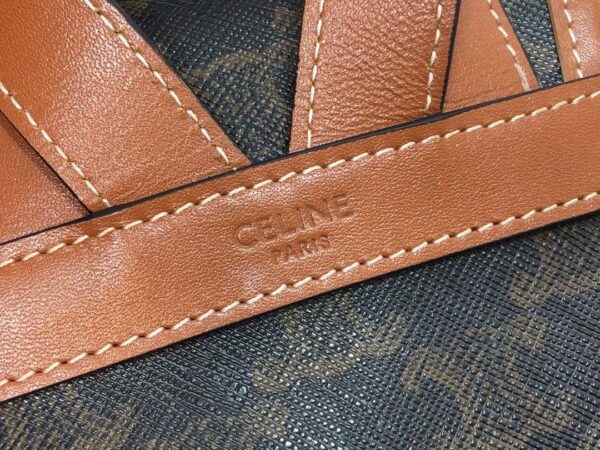 1:1 Replica Celine Mini Backpack Folco In Triomphe Canvas Tan For Women 7in/20cm 197662CAS.04LU