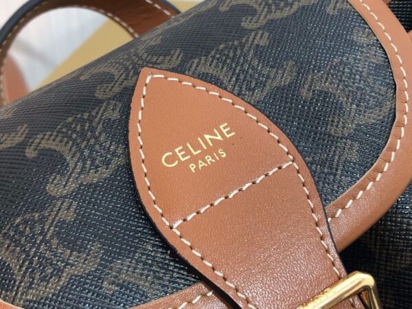 1:1 Replica Celine Mini Backpack Folco In Triomphe Canvas Tan For Women 7in/20cm 197662CAS.04LU
