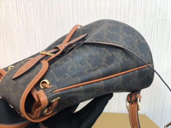 1:1 Replica Celine Mini Backpack Folco In Triomphe Canvas Tan For Women 7in/20cm 197662CAS.04LU