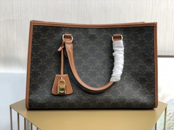 1:1 Replica Celine Mini Horizontal Cabas In Triomphe Canvas Tan For Women 14in/35cm 199742BZJ.04LU