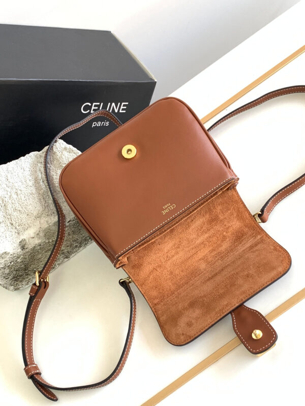 1:1 Replica Celine Mini Tabou Brown For Women 16.5cm / 6in 10L343FB6.04LU