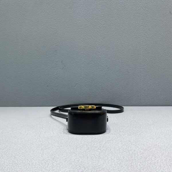 1:1 Replica Celine Mini Triomphe Black For Women 4in/11cm 10I513DPV.38NO