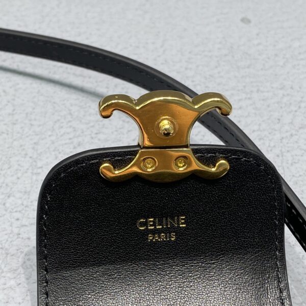 1:1 Replica Celine Mini Triomphe Black For Women 4in/11cm 10I513DPV.38NO