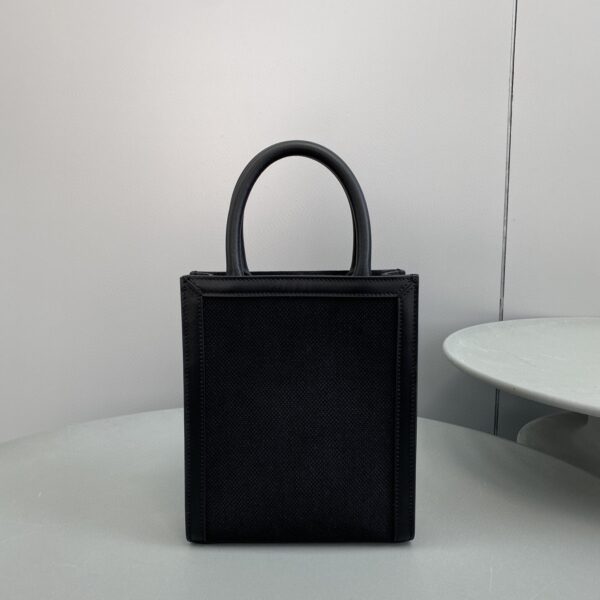1:1 Replica Celine Mini Vertical Cabas Celine In Textile With Celine Print Black For Women 8in/20cm