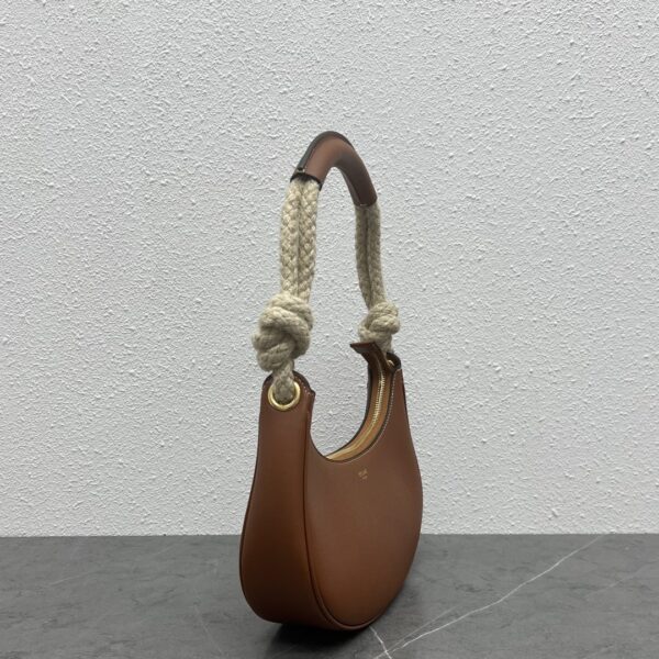 1:1 Replica Celine Mirror Hobo Bag Brown For Women 9.6in/24.5cm