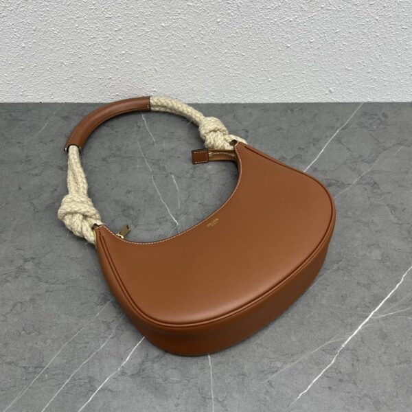 1:1 Replica Celine Mirror Hobo Bag Brown For Women 9.6in/24.5cm