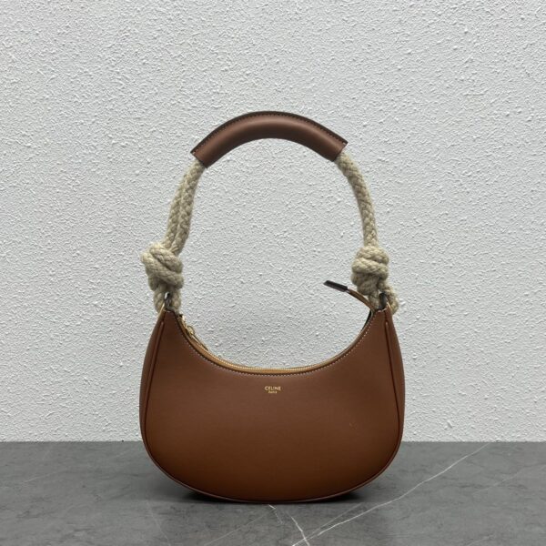 1:1 Replica Celine Mirror Hobo Bag Brown For Women 9.6in/24.5cm