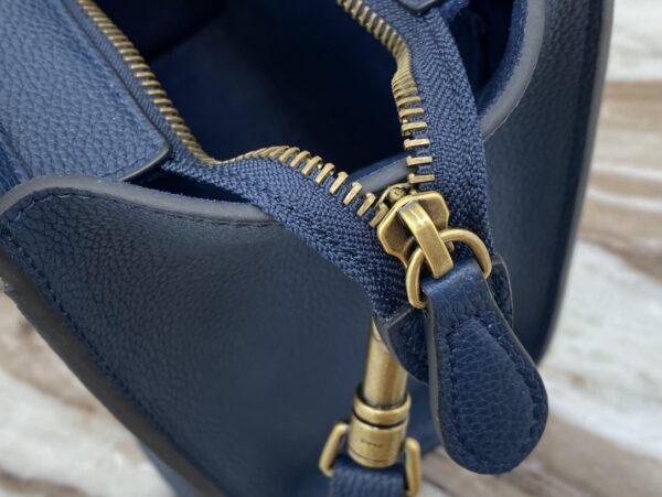 1:1 Replica Celine Nano Luggage Bag In Drummed Dark Blue For Women 8in/20cm