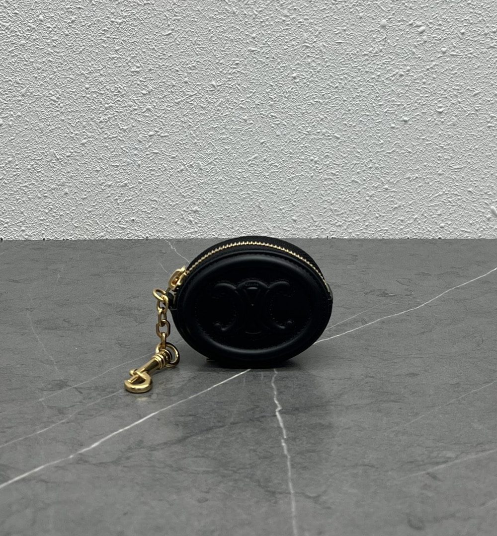 1:1 Replica Celine Pulse Cuir Triopee With Hooks - Soft Black For Women 3in/8cm 10I863DPQ.38NO