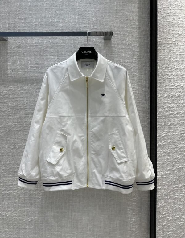 Celine Short Bomber Jacket White For Women