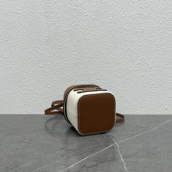 1:1 Replica Celine Small Box Cuir Triomphe In Textile Natural / Tan For Women 4in/11cm
