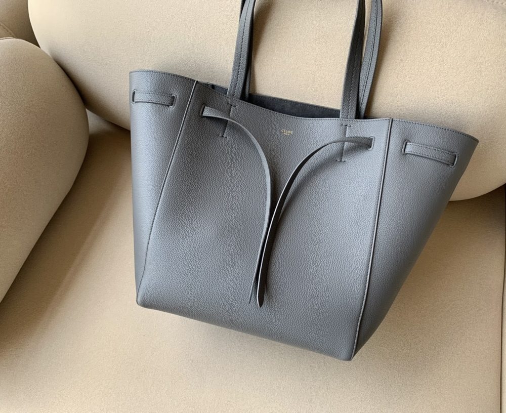 1:1 Replica Celine Small Cabas Phantom In Soft Grained Grey For Women 12in/31cm 189023TNI.10DC