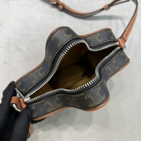 1:1 Replica Celine Small Etoile In Triomphe Canvas Brown For Women 7in/18cm 198762BZJ.04LI