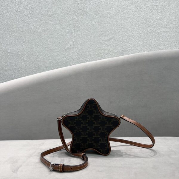1:1 Replica Celine Small Etoile In Triomphe Canvas Brown For Women 7in/18cm 198762BZJ.04LI