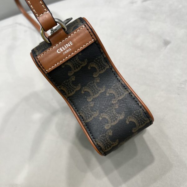 1:1 Replica Celine Small Etoile In Triomphe Canvas Brown For Women 7in/18cm 198762BZJ.04LI