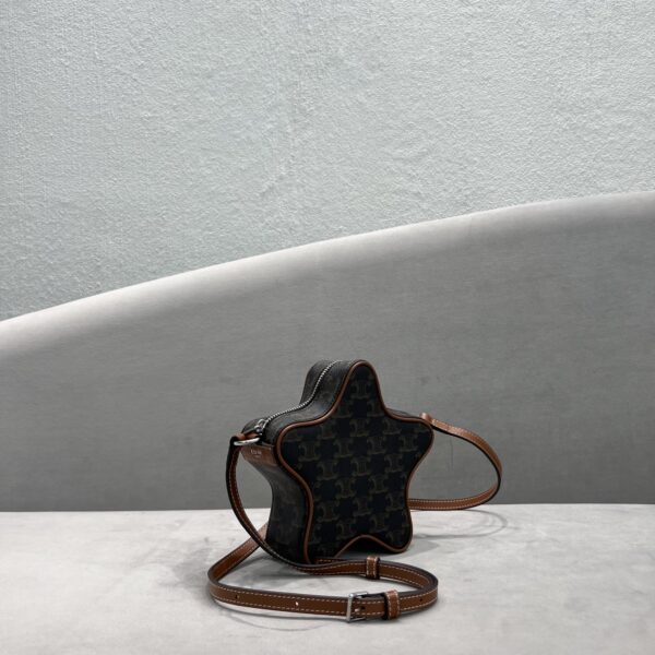 1:1 Replica Celine Small Etoile In Triomphe Canvas Brown For Women 7in/18cm 198762BZJ.04LI