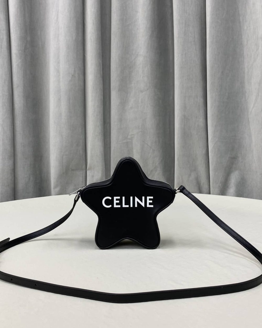 1:1 Replica Celine Small Etoile With Celine Print Black For Women 7in/18cm 198763DW3.38SI