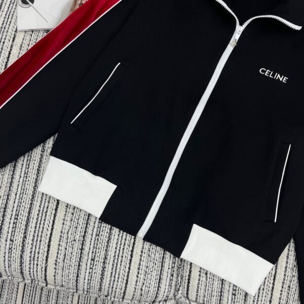 Celine Striped Border Jacket Black For Women