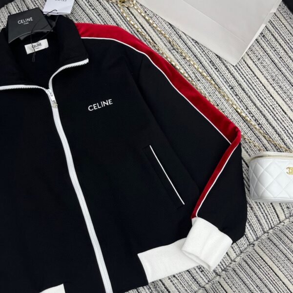 Celine Striped Border Jacket Black For Women