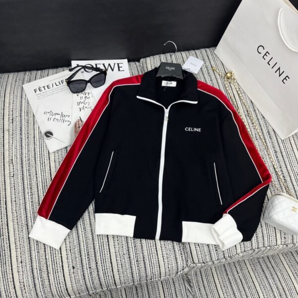 Celine Striped Border Jacket Black For Women