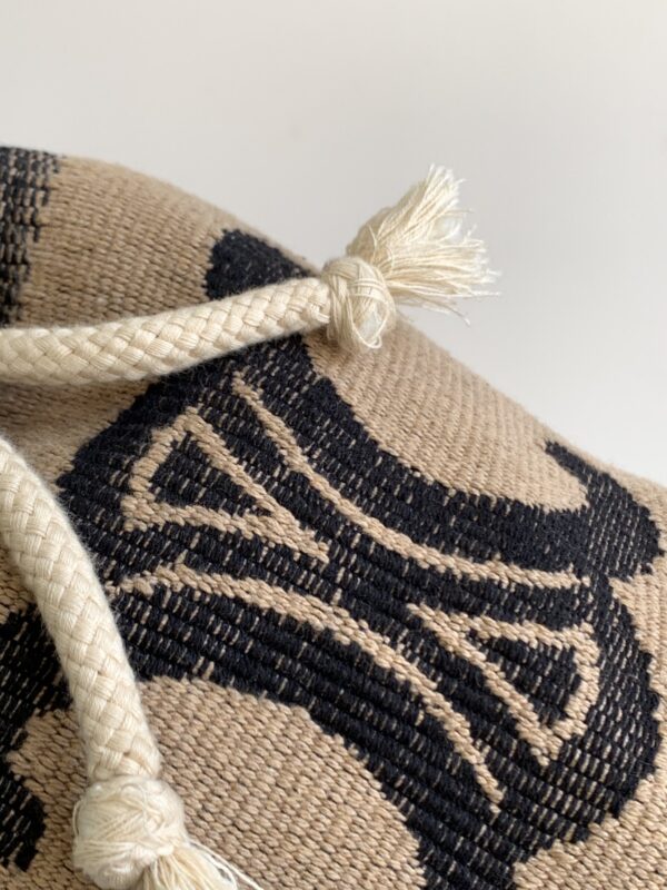 1:1 Replica Celine Teen Drawstring In Textile With Triomphe Beige / Tan For Women 6in/15cm 196532EFZ.02ET