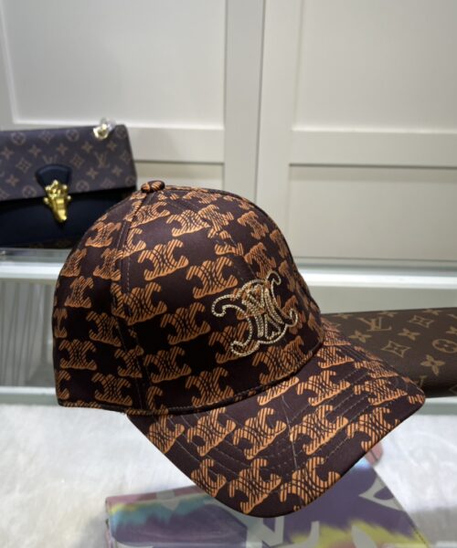 Celine Triomphe Baseball Cap Black/Brown Celine Cap